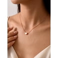 thumbnail image 2 of Suplight 925 Stelring Silver Heart Necklace for Women Rose Gold Plated Hypoallergenic Dainty Simple Pendant Jewelry Gift for Mom Grandma Mothers Day Thanksgiving, 2 of 7