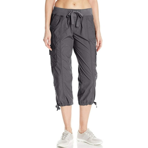 Calvin Klein NEW Gray Womens 3X Plus Drawstring Cropped Athletic Pants - Walmart.com - Walmart.com