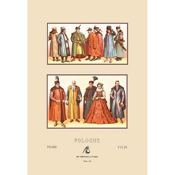 Sixteenth Century Fashions of the Polish Nobility #1-Fine Art Canvas Print (20" x 30")