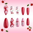 thumbnail image 6 of JROCHE 24Pcs Almond Press on Nail French Fake Nail Glues on Nail Artificial Nail Gift, 6 of 10