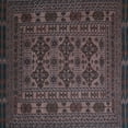 thumbnail image 1 of Ahgly Company Indoor Square Persian Light Blue Traditional Area Rugs, 4' Square, 1 of 4