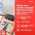 thumbnail image 2 of UPS Staples TECH 650VA con 8 Tomas y Protección contra Sobretensiones, 2 of 7