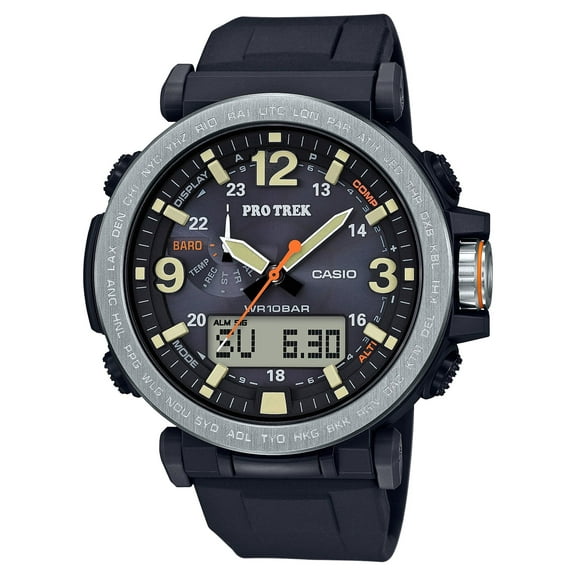Casio Pro Trek Tough Solar Triple Sensor 52mm Analog-Digital Watch PRG-600-1CR