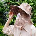 thumbnail image 6 of Summer Sun Hat Breathable Outdoor Bicycling Picking Sunscreen Sunhat Female Brim Tea Accessories UV Beach S9M3 Wide Summer, 6 of 9