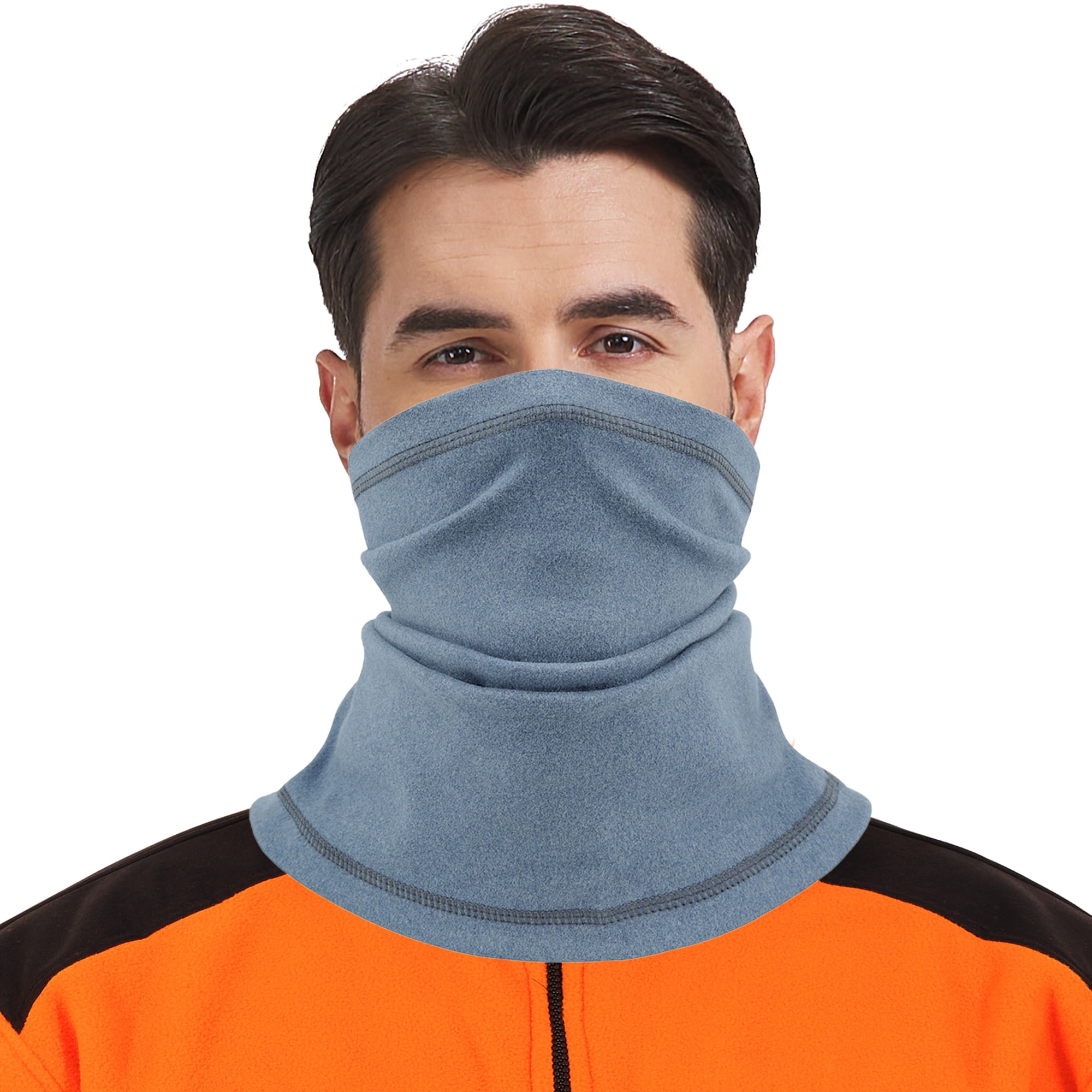 2 Pack Neck Warmer Ski Mask Winter Gator Half Face Covering Scarf Men Women Cold Weather Neck Cover Blue