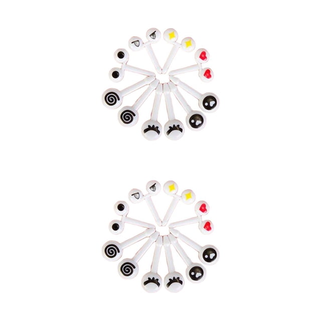 QualitChoice 10 Pieces Fruit Toothpick Cartoon Big Eye Pick Kitchen Party Ornaments Big eye 2Set