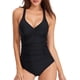 thumbnail image 1 of Trajes de baño de una pieza para mujer, traje de baño fruncido con control de Tommy, cuello en V, espalda sexy, trajes de baño cruzados MFZFUKR WRMH-1298-10, 1 of 7