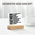 thumbnail image 5 of Dad Gift for Birthday Father’s Day Father Loving Hero Quote Clear Desk Decorative Sign Keepsake Present Dad Life Acrylic Plaque with Wooden Stand Sign Desk Decor for Home Office, 5 of 7