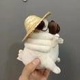 thumbnail image 3 of Sioweci Pug Dog Stuffed Doll Funny Cuddly Animal Plush Toy Dog Plushie Pillow Gift for Birthday Christmas Easter Home Decor Style A, 3 of 13