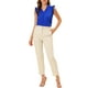 thumbnail image 2 of INSPIRAR CHIC Blusas de Trabajo Sin Mangas con Volantes y Cuello en V para Mujeres Talla M Azul Real, 2 of 6