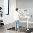 thumbnail image 4 of VIVO White 63” x 32” Electric Height Adjustable Stand Up Desk, 4 of 8
