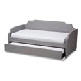 thumbnail image 2 of Baxton Studio Canapé Gris Rembourré Format Simple Daybed avec Lit Gigogne, 2 of 10