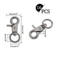 thumbnail image 4 of 1Box Zinc Alloy Swivel Lobster Claw Clasps Swivel Snap Hook Gunmetal 47x22x7mm Hole: 13x9mm 16pcs/box, 4 of 7