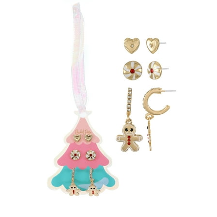 Packed Party Earring Set with Tree Ornament