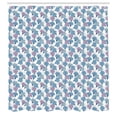 thumbnail image 2 of Ambesonne Flower Shower Curtain, Bindweeds in Spring, 69"Wx75"L, Blue Grey Mauve, 2 of 4