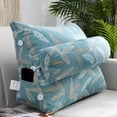 thumbnail image 3 of Cojín de respaldo Triangular de lino y algodón, almohada de respaldo de cintura para sofá, cama, sala de estar y oficina, decoración del hogar, 45x50x22cm, 3 of 4
