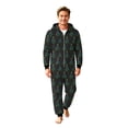 thumbnail image 2 of Family Matching Christmas Onesie Pajama, Hooded Full Zip Long Sleeve Jumpsuit, Allover Colorful Christmas Tree Print, Pajama for Women Men, 2 of 8