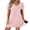 Pink, variant on Ekouaer Cotton Nightgowns for Women Short Sleeve Womens Nightgown V Neck Sleep Shirts for Women