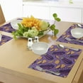 thumbnail image 4 of Ambesonne Eggplant Place Mats Set of 4, Retro Realistic Dotted, Standard Size, Purple Orange, 4 of 6