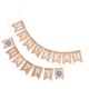 thumbnail image 4 of KAKOWELY Banderines con letras de FELIZ HANUKKAH, decoración de arpillera de lino, banderines de cola de golondrina, suministros para fiestas, 4 of 5