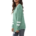 thumbnail image 5 of Womens Long Sleeve Tops Crewneck Sweatshirts Casual Color Block Tunic Tops Pullover, 5 of 8