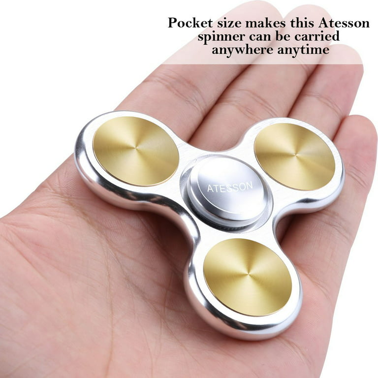ATESSON Fidget Spinner Toy Ultra Durable Stainless Steel Bearing High Speed  2-5 Min Spins Precision Brass Material Hand spinner EDC ADHD Focus Anxiety
