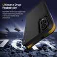thumbnail image 2 of YWC-for Samsung Galaxy S25 Edge Case, Protective Heavy Duty 3-Layer Shockproof Hard Cover Tough Rugged Dust/Drop Proof Full Body Durable Anti-Fingerprint with Port Protection, Black, 2 of 4