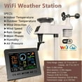 thumbnail image 3 of Internet Wireless Weather Station Weather Forecast Temperature Pressure Humidity Wind Rain Gauge Moon Phrase Alarm Clock Tester ,Accurate Time, 3 of 7