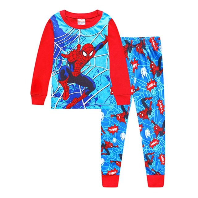 Bebé niño Mickey ropa Minnie pijamas para niño Spiderman pijamas de manga larga conjunto niños ropa de dormir otoño niñas Pyjama5T Gao Jinjia LED