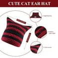 thumbnail image 7 of Bibifish 3 PCS Scarf Hat Glove Sets For Women Winter Warm Knitted Cat Ear Hat Lined Neck Warmers Gloves Soft Thermal Cold Weather Outfits, 7 of 7