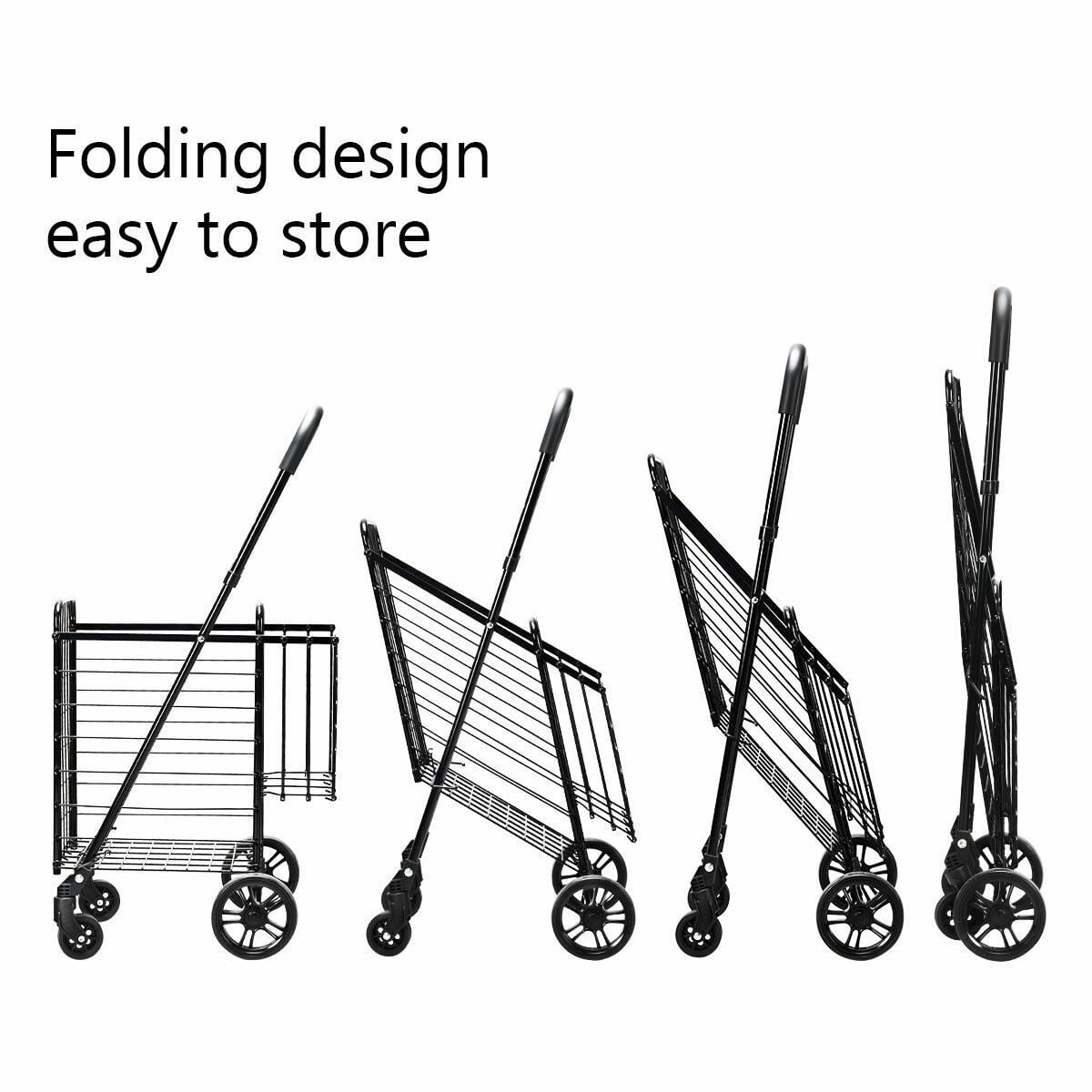 costway folding shopping cart