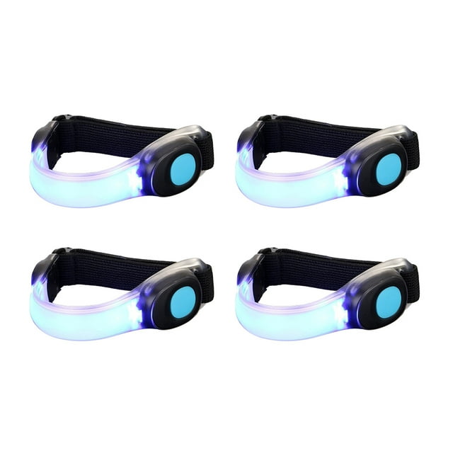 EeaseCA 4pcs Practical LED Night Running Lamp Safety Night Running Gear Flash Strobe for Runners Joggers Bikers Walkers (Blue)