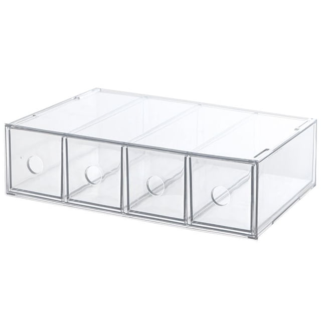 ELAYARD Organizador De Maquillaje Acrílico Transparente Para Con Cajones Y Soporte De Labiales