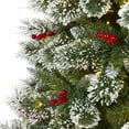thumbnail image 5 of Nearly Natural 8' Frosted Pine Artificial Christmas Tree Prelit with 550 Clear LED Lights, 5 of 8
