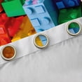 thumbnail image 4 of Manfei Building Blocks Blackout Curtains Set of 2 (52x84 Each),3D Geometric Game Window Curtains,Colorful Toy Brick Curtains and Drapes For Kids,Breathable Home Decor, 4 of 6