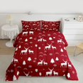 thumbnail image 2 of Manfei Cute Christmas Reindeer Bedding Comforter Set,Merry Xams Twin Comforter Sets,Red White Bedding Set For Teens,Luxury Bedroom Decor Reversible,2pcs, 2 of 8