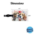 thumbnail image 3 of Dogs In Love Valentine's Day Beagles Faux Leather Travel Luggage Tag, 3 of 7
