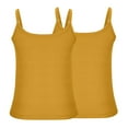 thumbnail image 6 of QUINDOS Athletic Tank Tops for Women Summer Ribbed 2 Pack Camisoles for Women Plus Gym Sleeveless Multi Pack Crew Neck Spaghetti Strap Cami Tops Solid Color Slim Fitted Undershirts, 6 of 6