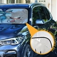 thumbnail image 3 of Couple Cartoon Cat Car Windshield Sun Shade Foldable Car Front Window Visor Heat and UV Protection 57x31.5, 3 of 8