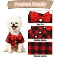 thumbnail image 3 of Plaid Dog Shirt - Cute Boy Dog Clothes and Bow Tie Combo Dog Outfit for Small Medium Large Dogs Cats Birthday Party and Holiday Photos, 3 of 7