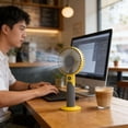 thumbnail image 4 of Lenkho Handheld & Desktop Fan, Rechargeable Portable Fan with Stand Base, Personal Small Fan with 6 Speed Control, Ideal for Indoor & Outdoor Use, Summer Personal Cooling Gadget, 4 of 6