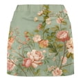 thumbnail image 4 of Wxolcjlv Womens Botanical Floral Print A Line Mini Skort High Waist Stretch Fit Sport Built‑In Shorts Tennis Bottoms, 4 of 7