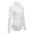 thumbnail image 2 of DODOING Bodysuit Jumpsuit For Women Athletic Jumpsuits Women Long Sleeve Bodysuit Basic Tops Leotard Turtleneck Bodysuits Turtle Mock Neck, 2 of 7