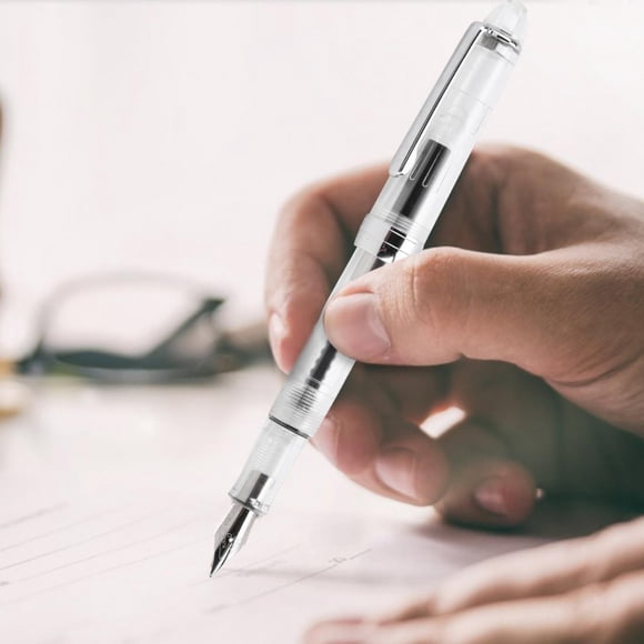 Bolígrafo de escritura Jadeshay estilográfica Acrílico transparente Punta de iridio
