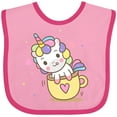thumbnail image 3 of Inktastic Teacup Unicorn Boys or Girls Baby Bib, 3 of 4