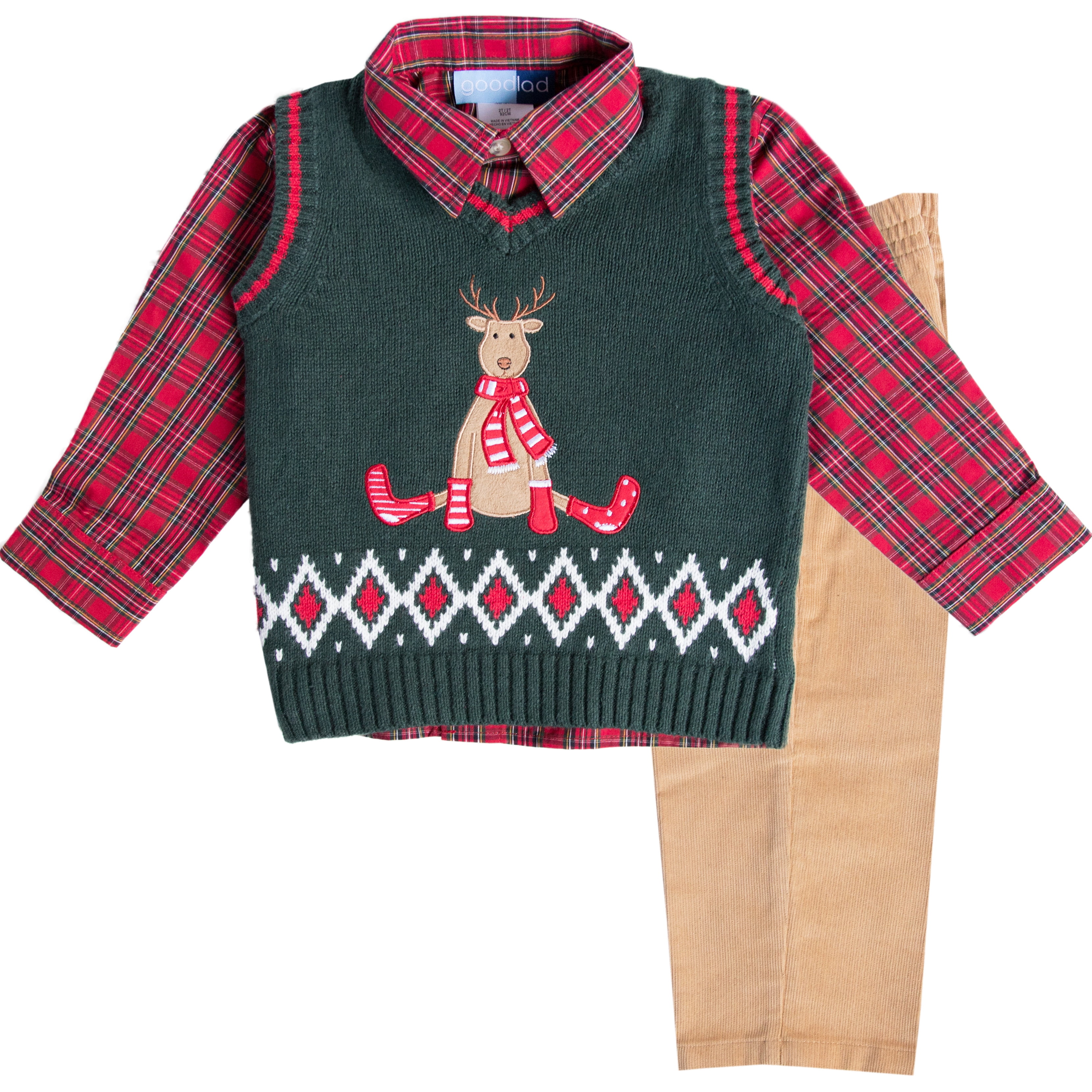 boys green sweater vest