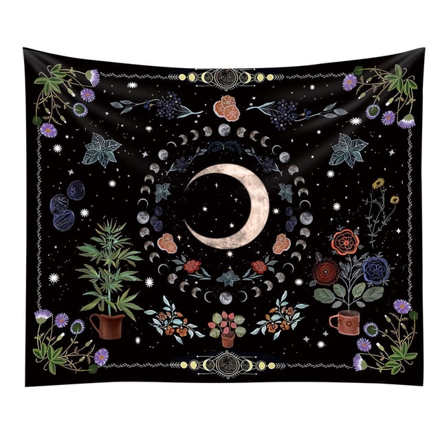Tapiz de jardín iluminado por la luna Toystoory 130x150cm