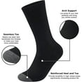 thumbnail image 3 of Mens 100% Cotton Cushioned Crew Socks, Athletic Performance Moisture Wicking Work socks, 3 of 7