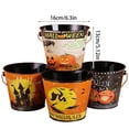 thumbnail image 3 of Dsscvnef Halloween Candy Bucket Halloween Bucket With Handle for Halloween Steel Trick Candy Buckets for Party Halloween Candy Holder Random Patterns Snowflake Ornament en Girls Ornament, 3 of 4