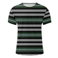 thumbnail image 3 of Lmnyox Men's Short Sleeve T Shirt Casual Striped Print Crew Neck Tee Big and Tall Summer Beach Shirts Tops, 3 of 5